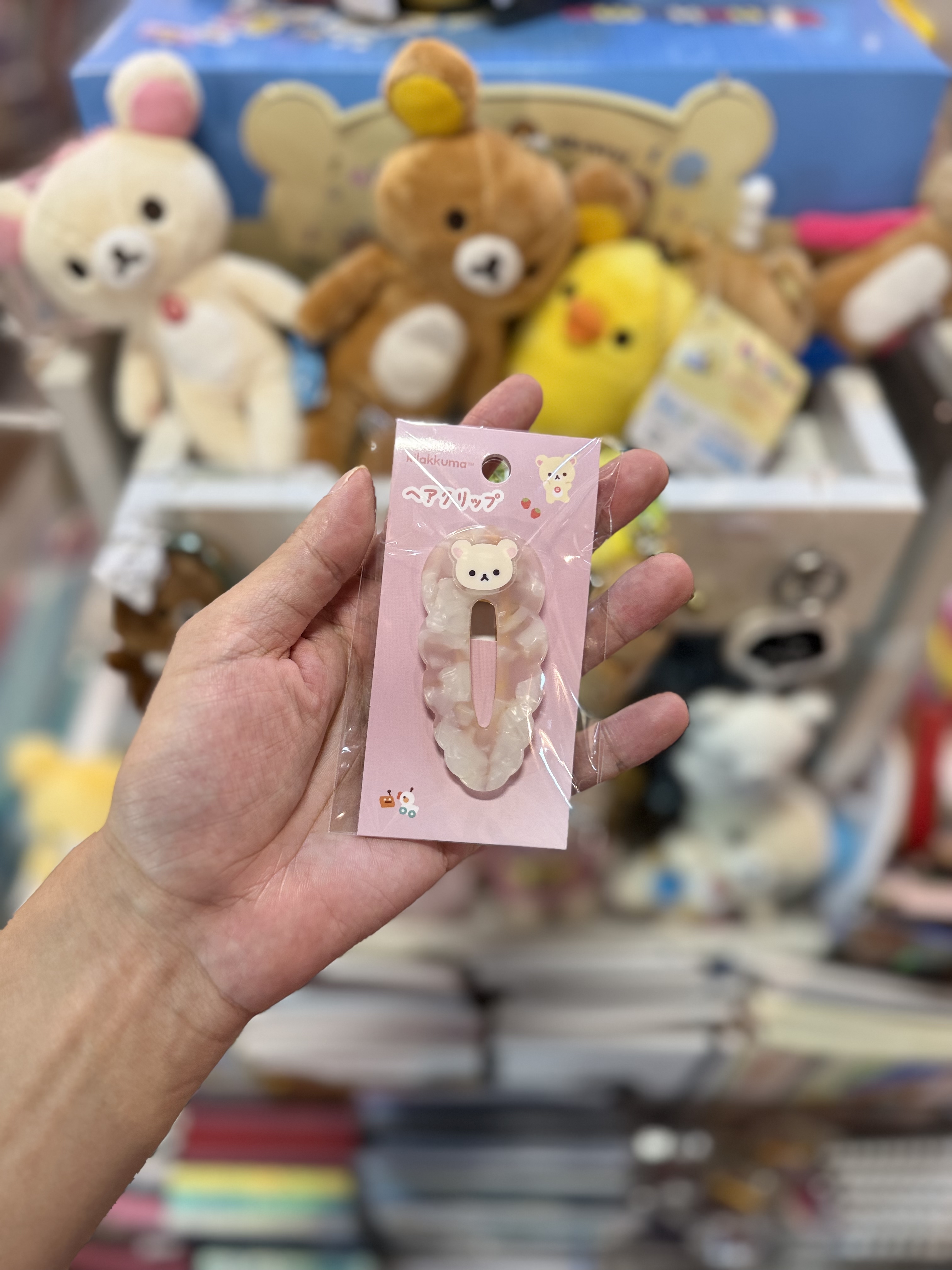 《現貨》全新Rilakkuma 碎石花紋髮夾