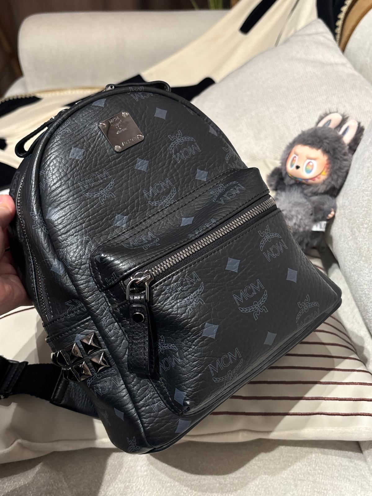 Mcm backpack Black 100%Authentic,95%new ✅dust bag