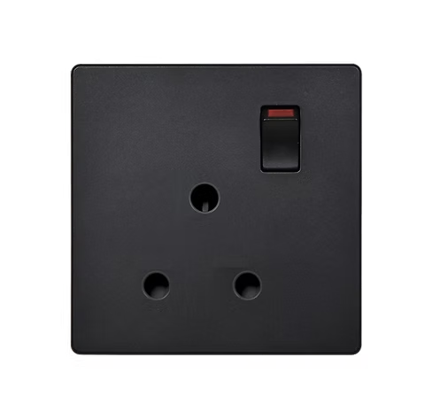 MK Aria 太空黑 15A單蘇有掣 插座