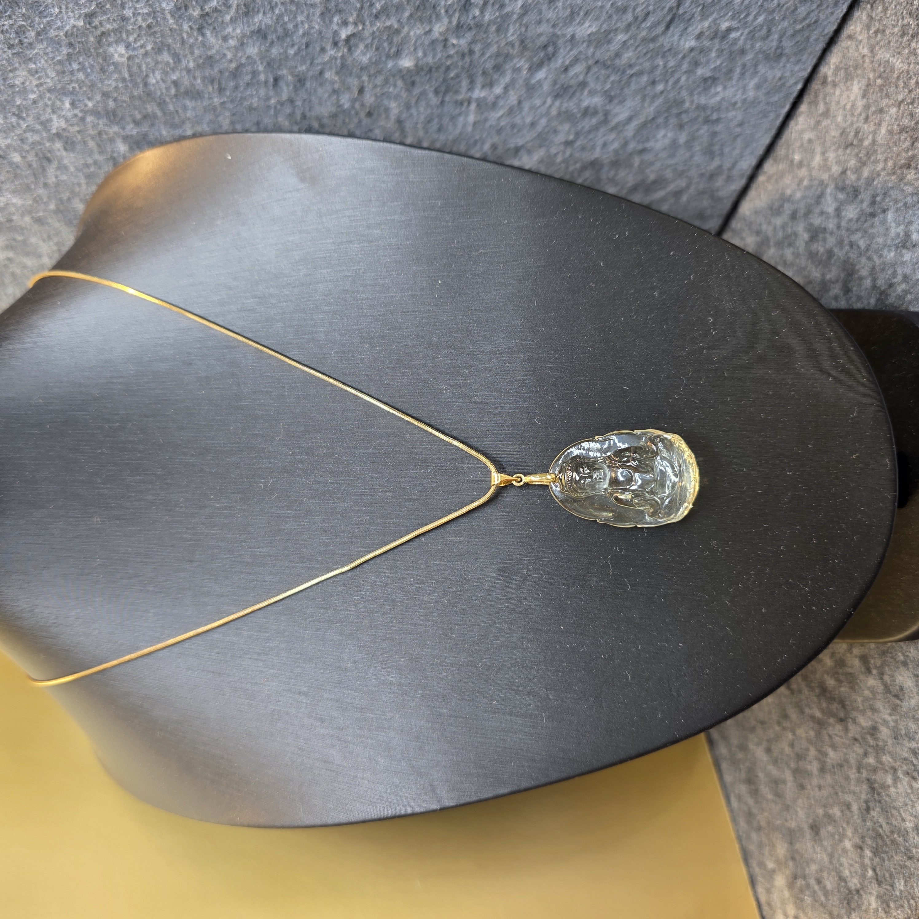 黃水晶觀音吊墜