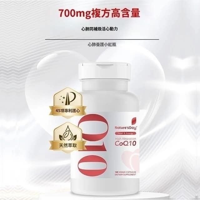 *【短期出清‼️】Nature's Day Q10糊皮素食膠囊 120粒｜EXP 2026.8*
