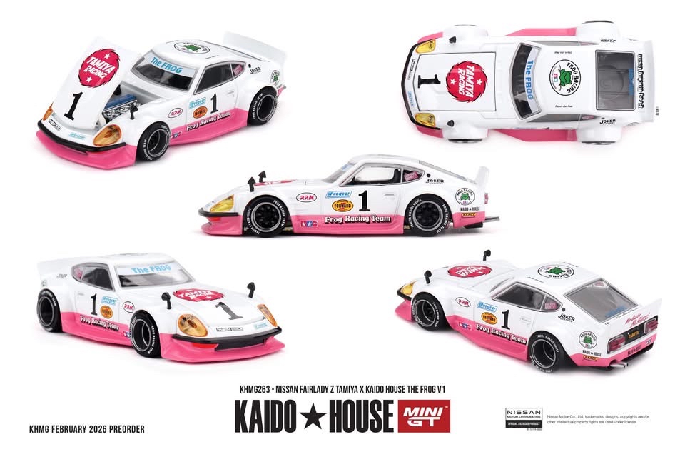 (預訂 Pre Order) Kaidohouse x MINI GT  ( KHMG263 ) Nissan Fairlady Z TAMIYA x KAIDO HOUSE "The FROG" V1
