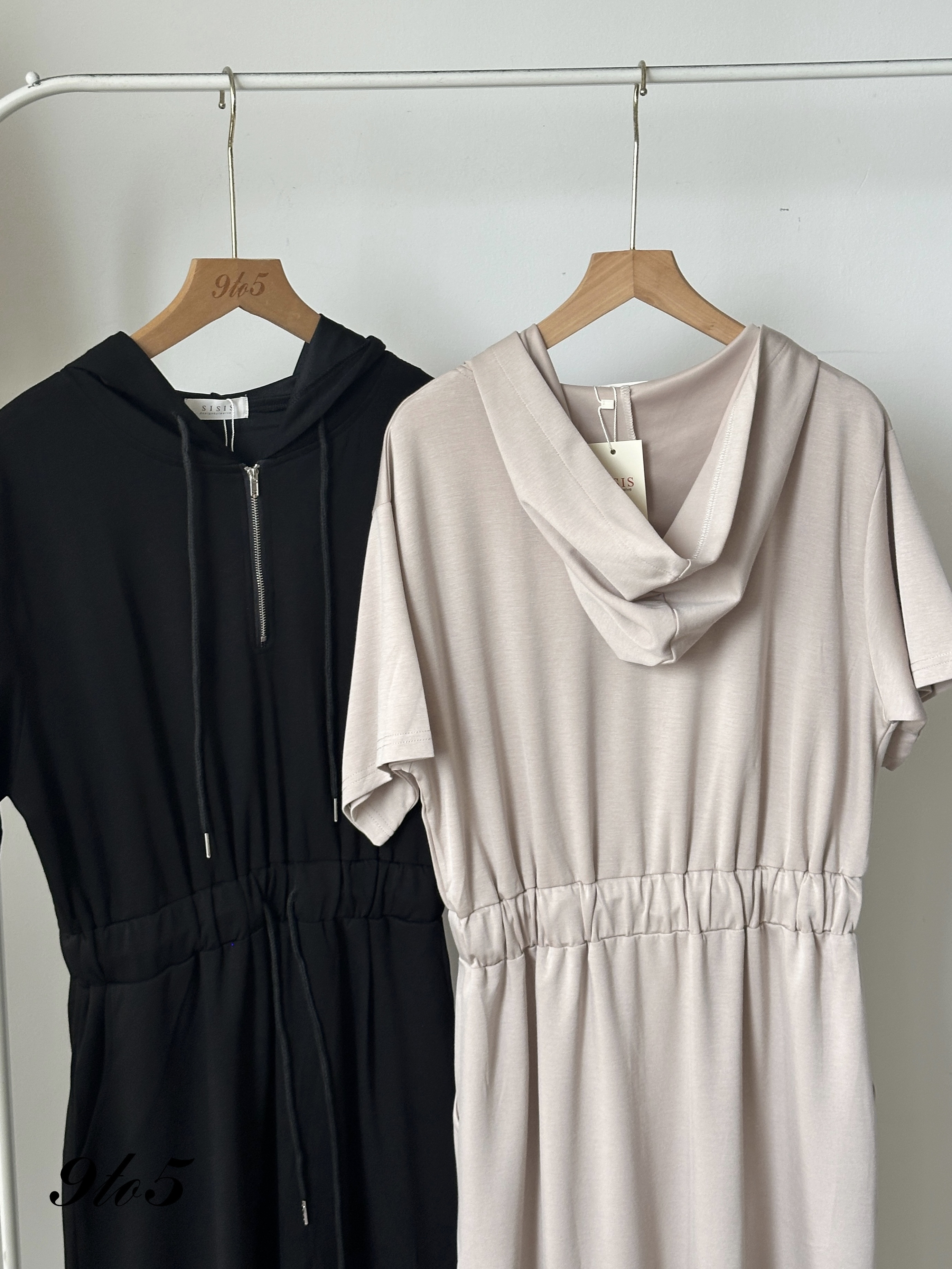 D2343 Casual Hoodie Dress - 4 Colors 