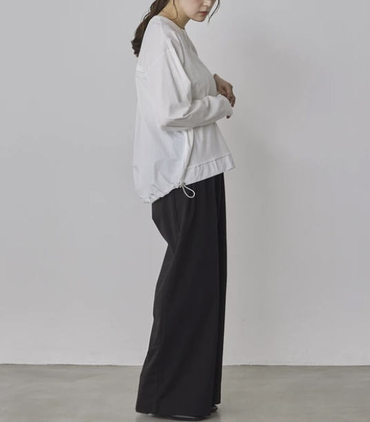 拼接設計上衣 - 2026 流行穿搭  長䄂上衣 春夏時尚穿搭 獨特設計 成人休閒 日常穿搭 易於配搭 日本直送   #JP-I-260024