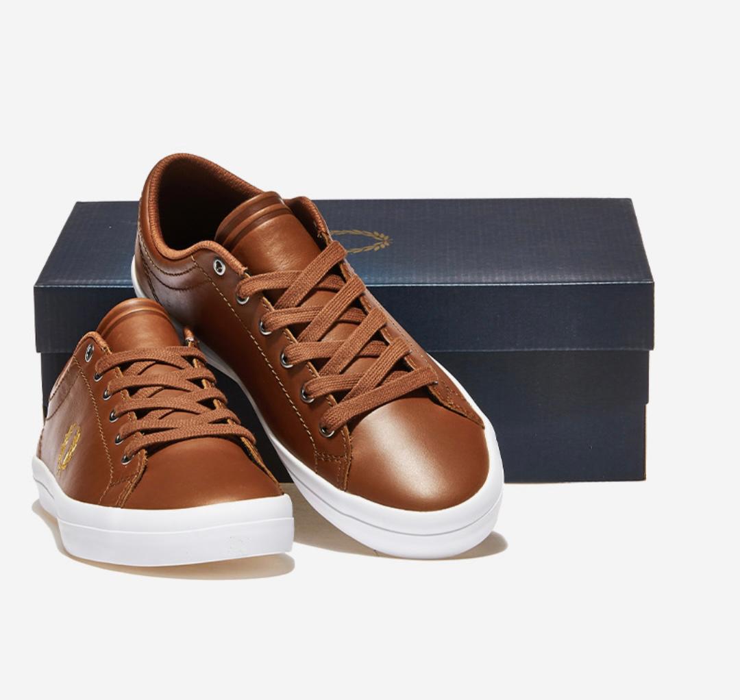 ✨韓國連線✨年終BIG Sale Fred Perry 好平呀😍Fred Perry 波鞋 突發限時特價🈹男裝 (咖啡色) (KRS0926)