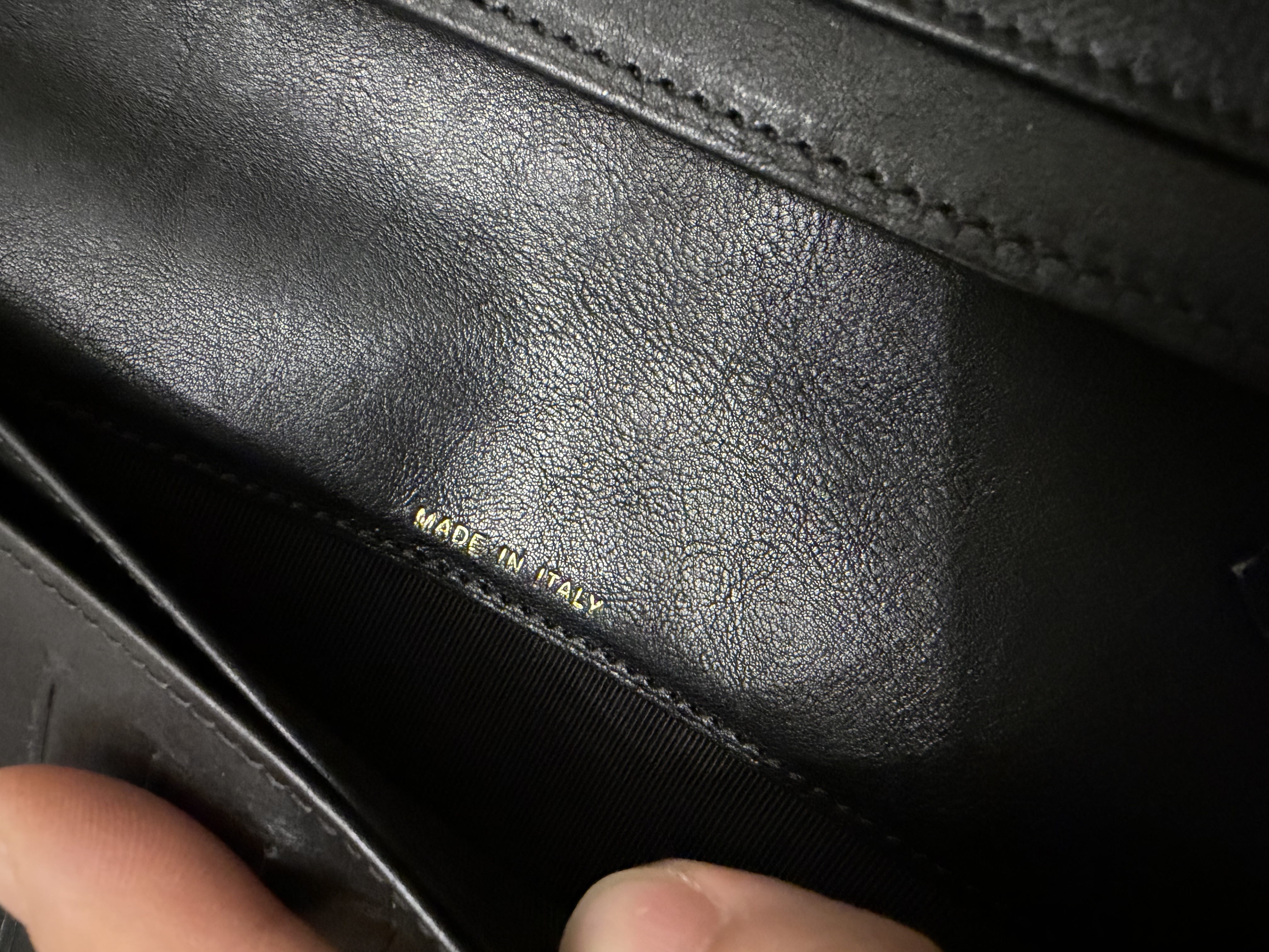 Chanel black champagne gold long wallet
