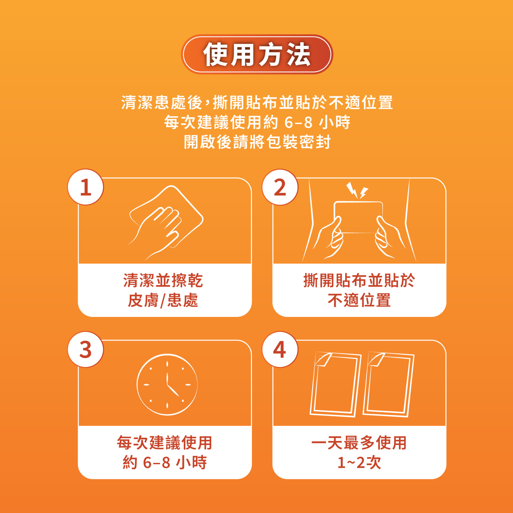 森源 - 熱感痛貼 10片｜草本溫感配方｜熱敷｜酸痛｜暖貼｜痛楚｜促進循環｜獨立包裝｜貼敷方便｜日常放鬆之選｜簡單方便
