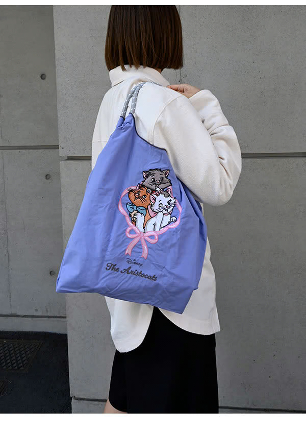 日本預訂📍日本限定Ball & Chain x 迪士尼貓貓刺繡圖案袋 (M Size) 不包郵