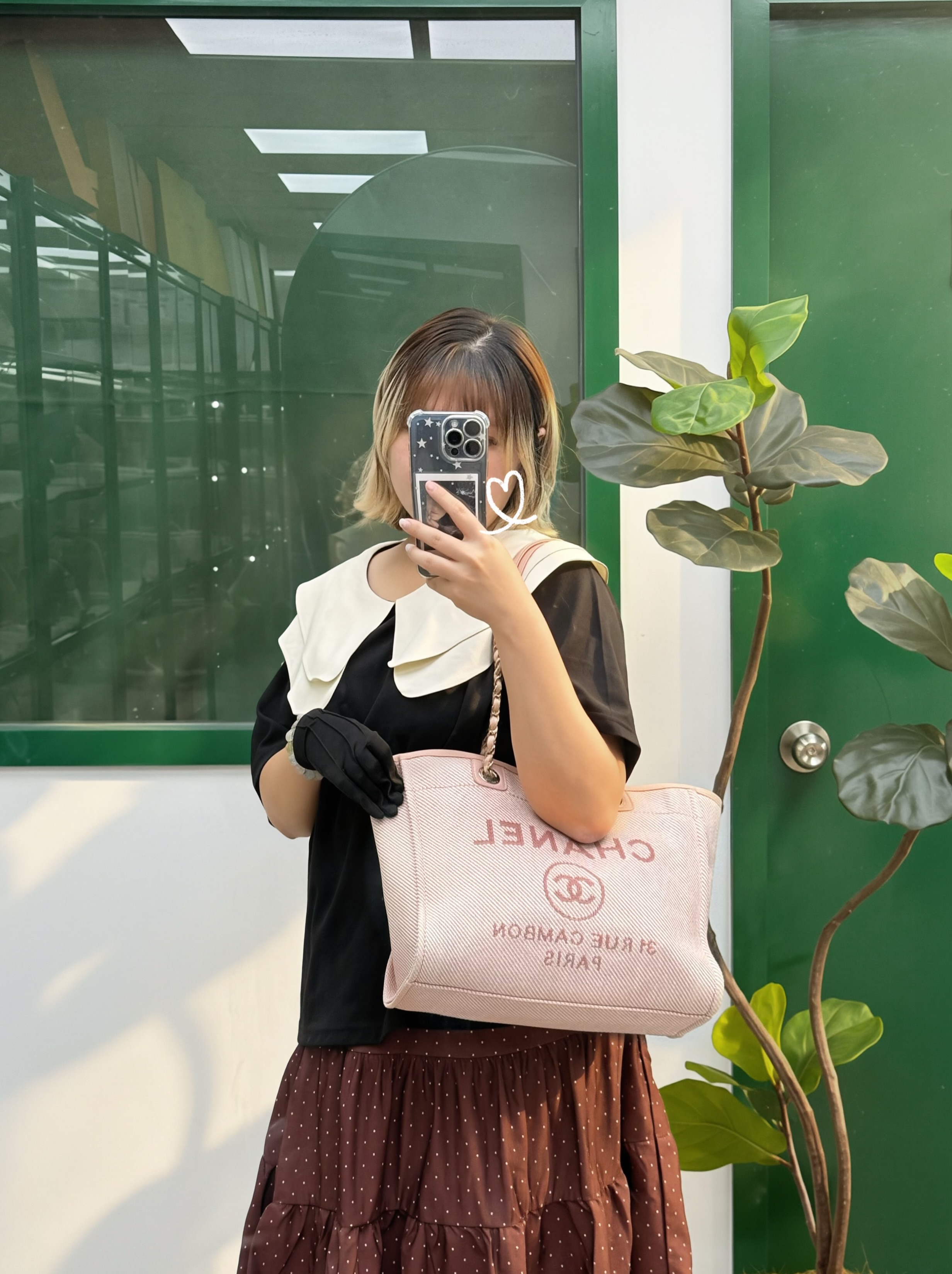 Chanel 👜 PRE OWNED 🛍️粉紅色金扣沙灘包 有卡30開 🩷