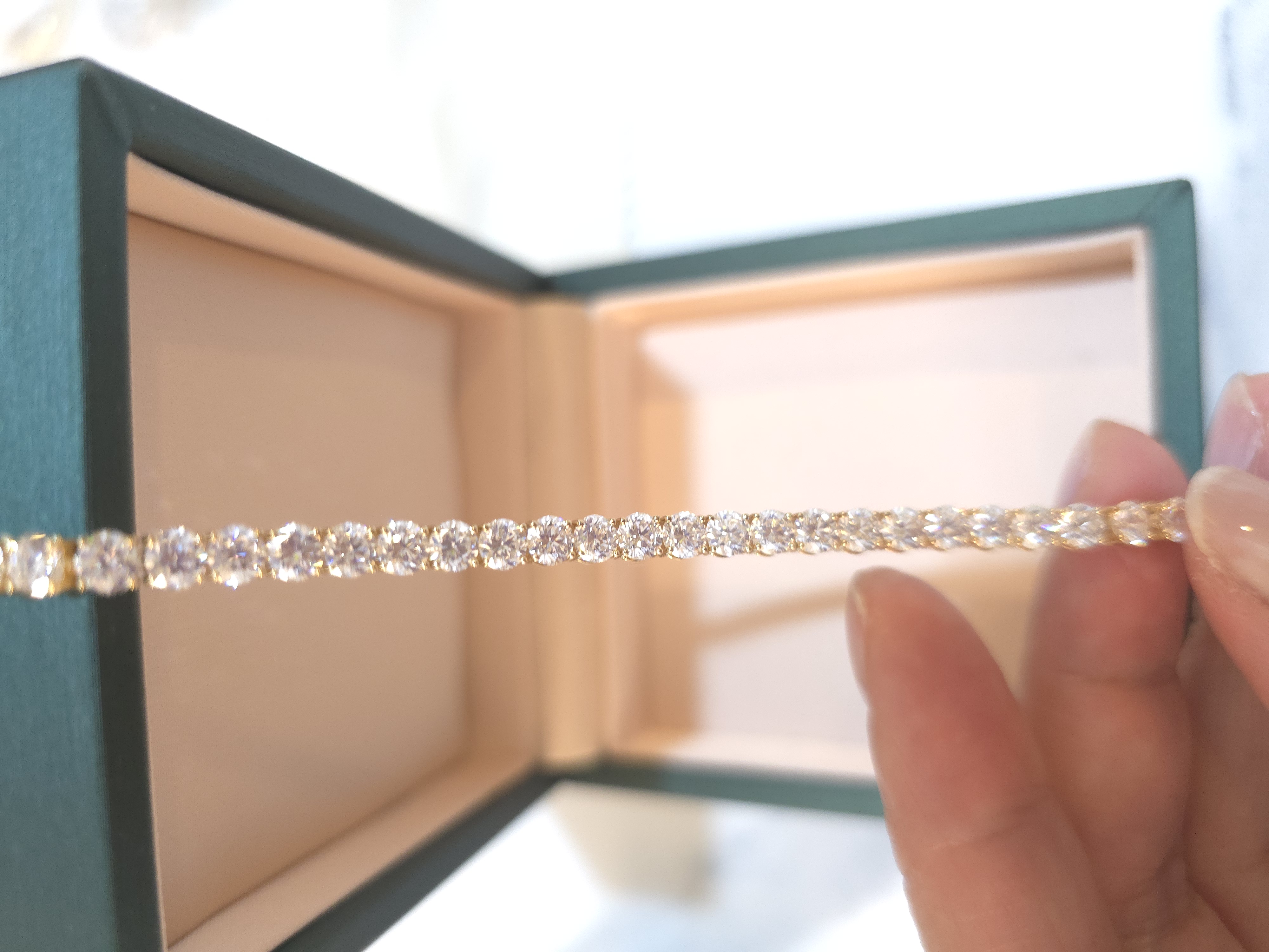 18K培育鑽石手鏈 d9.42/42 G6.5g S16.5