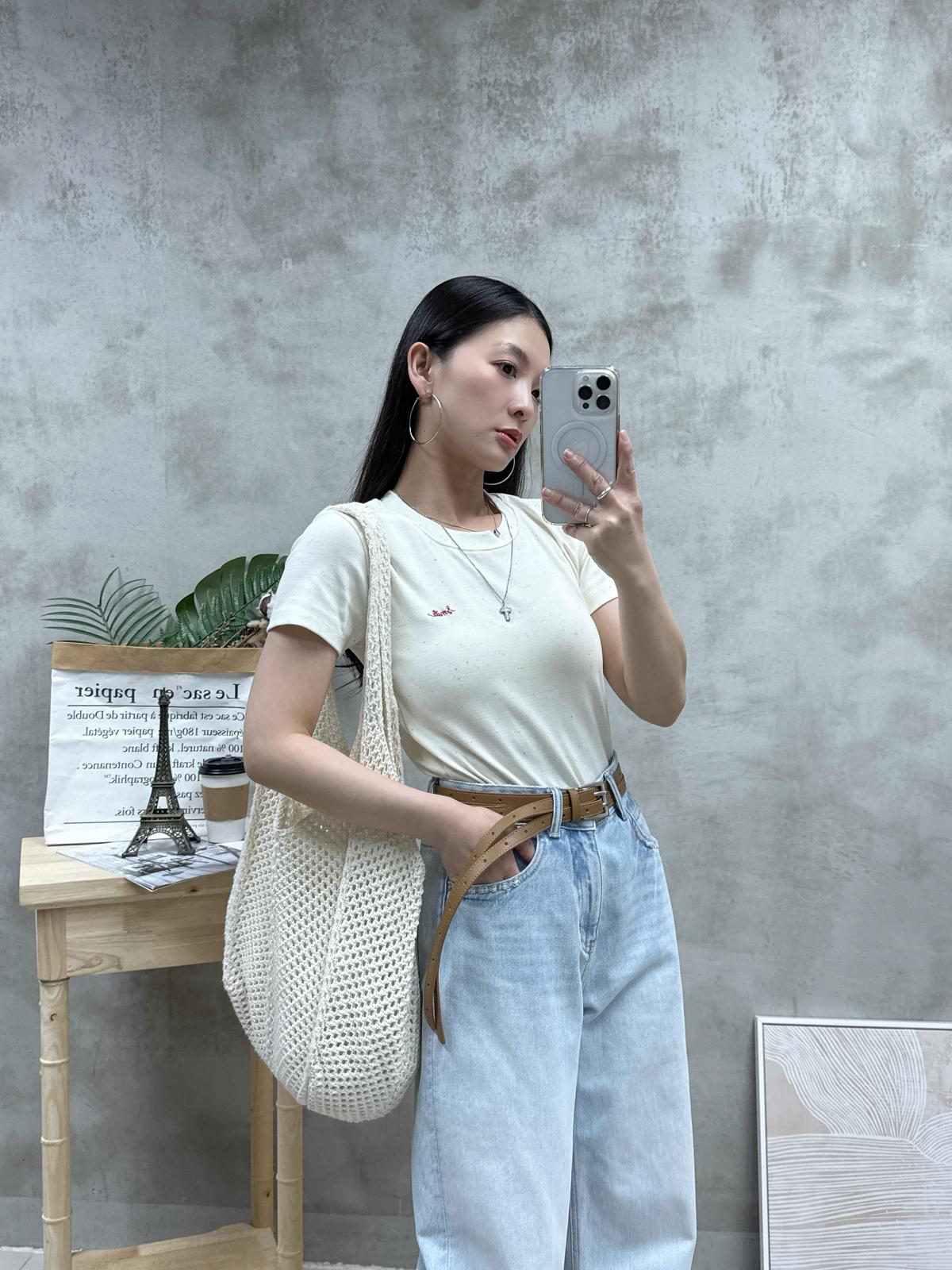 G18 彩點刺繡字Tee