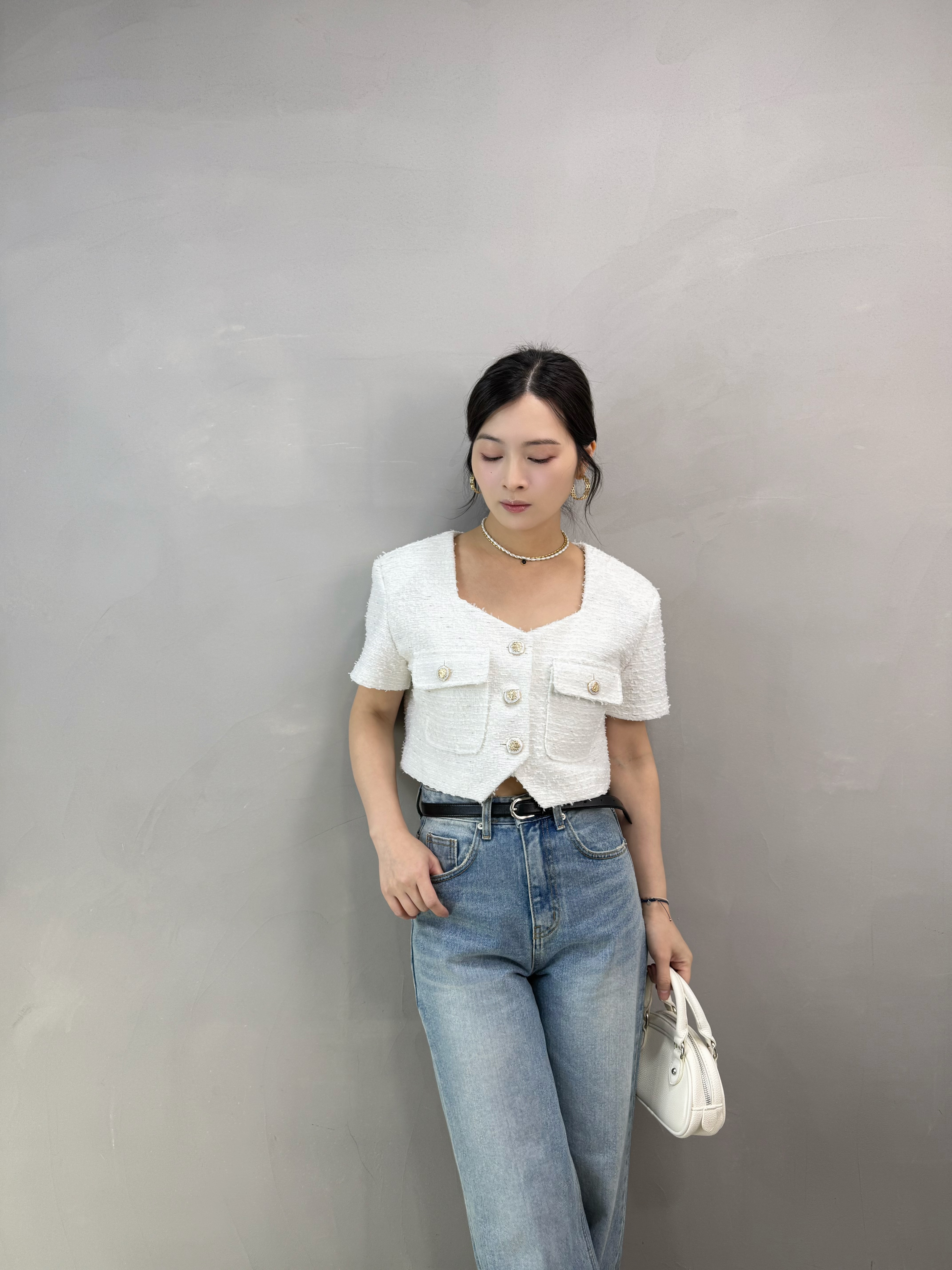 A10 短身Tweed 料外套