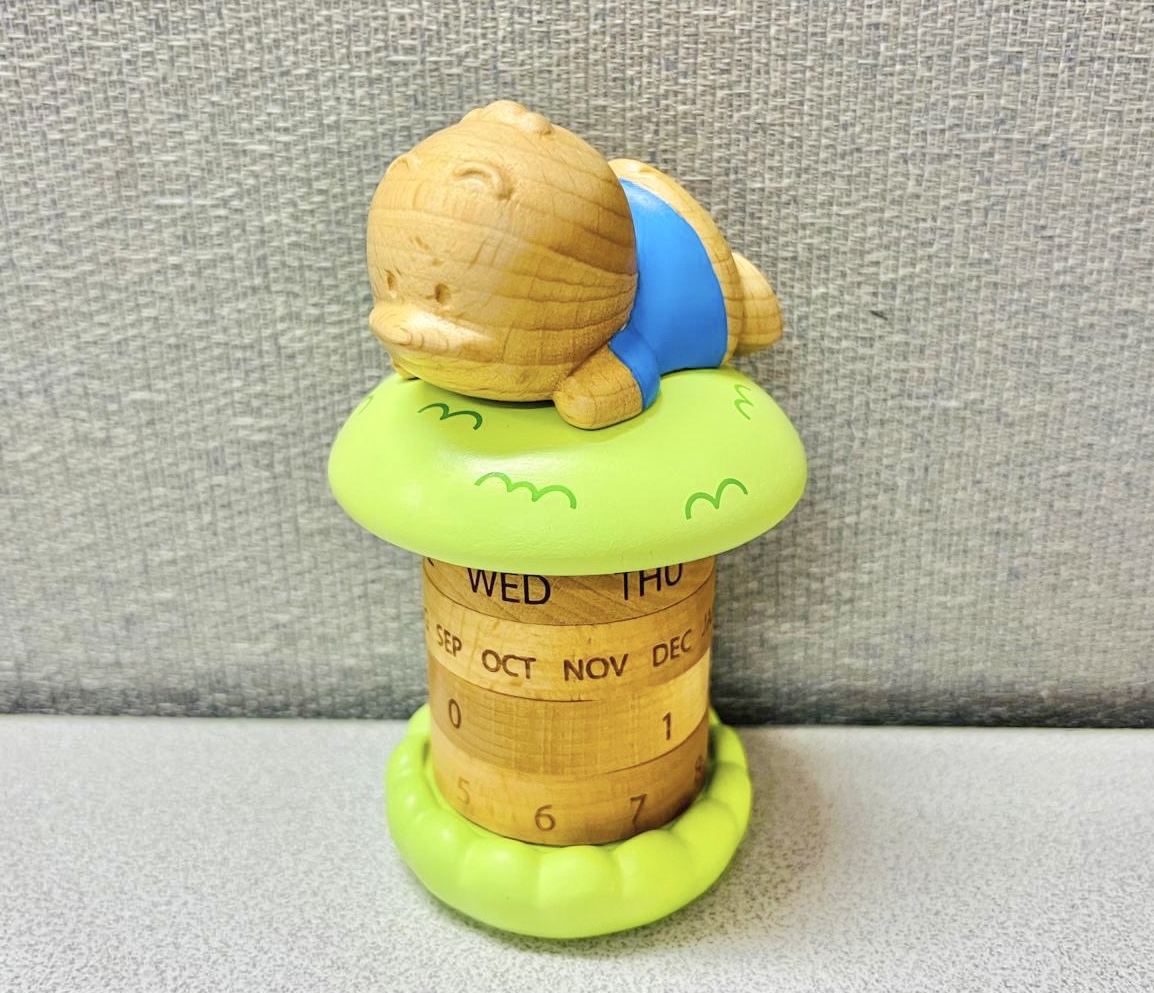 🎌日本直送🎌AP鴨 木製萬年曆擺設