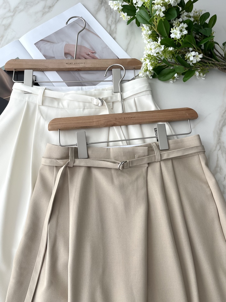 Asymmetric Wrap-Line Slacks (Beige)
