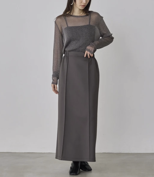 優雅細褶長裙 - 2026 流行穿搭  優雅長裙 春夏時尚穿搭 柔軟舒適 成人休閒 日常穿搭 易於配搭 日本直送   #JP-I-260015