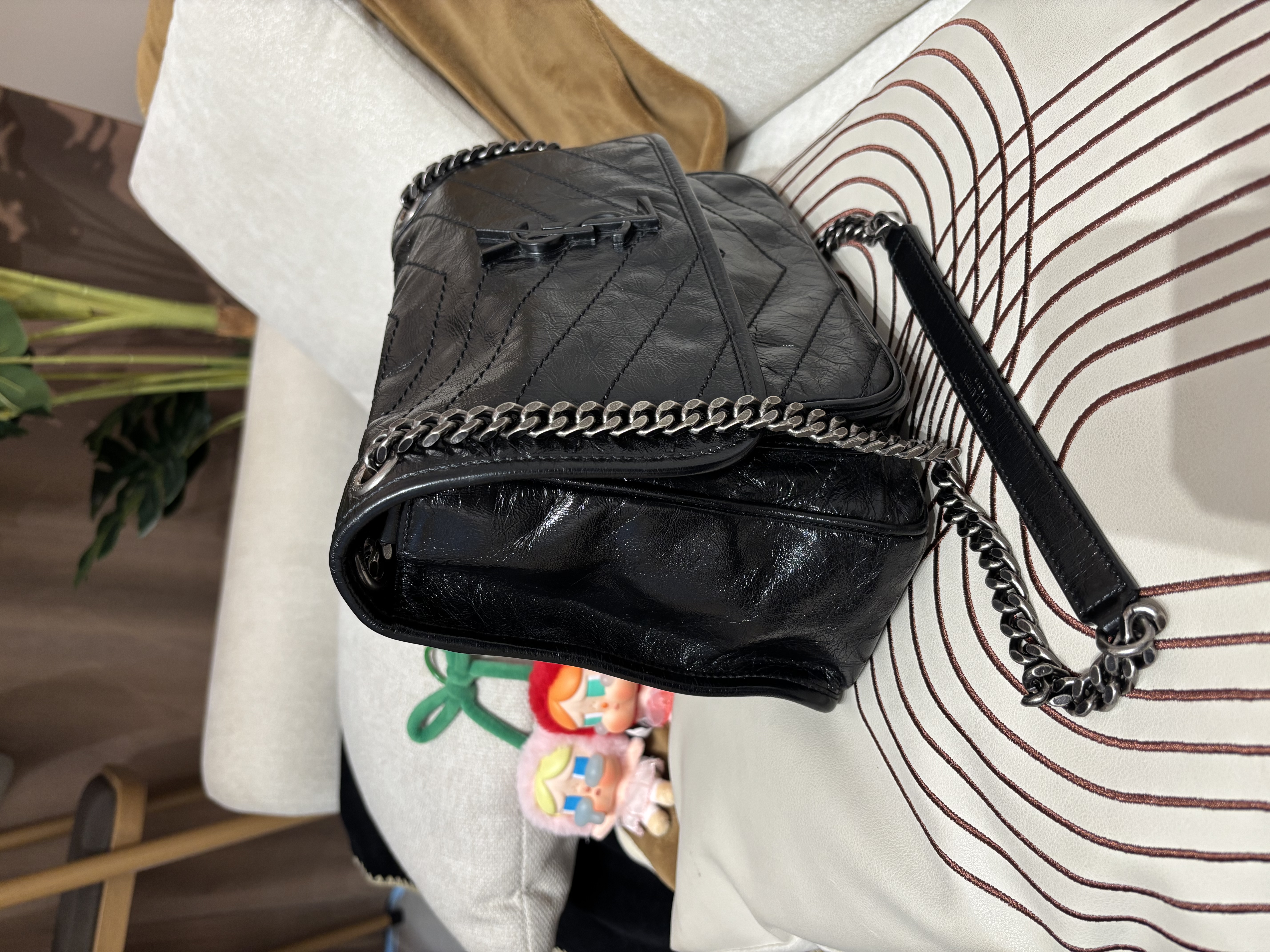 Ysl niki medium capfskin 100%Authentic ,95%new  ✅booklet ✅dust bag  