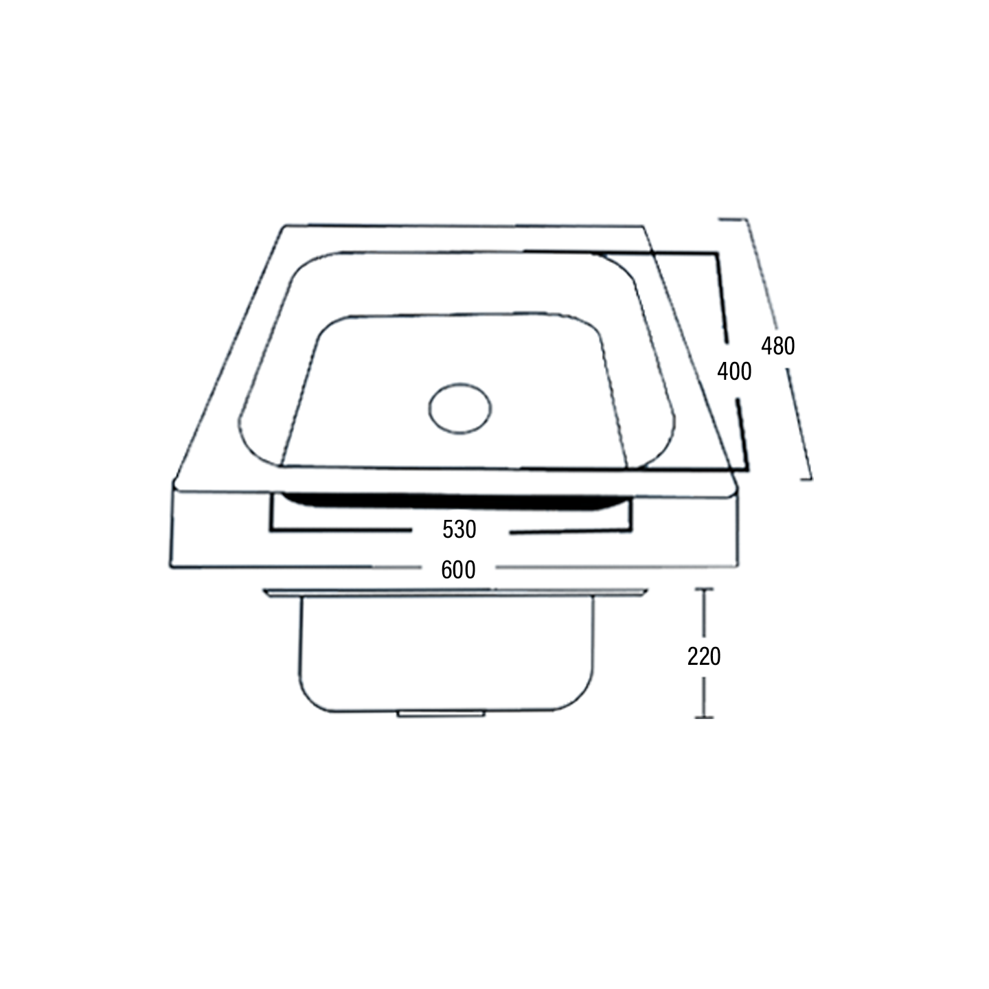 Otosani Stainless Steel Nano Black Single Bowl Kitchen Sink (6048-Nb#) OTO6048NB