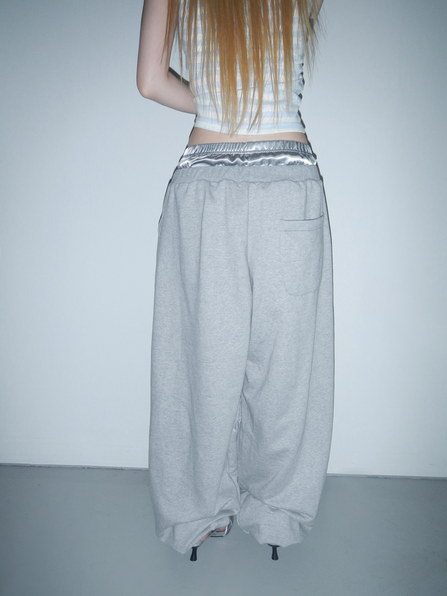 Double-Waist Lace Sweatpants