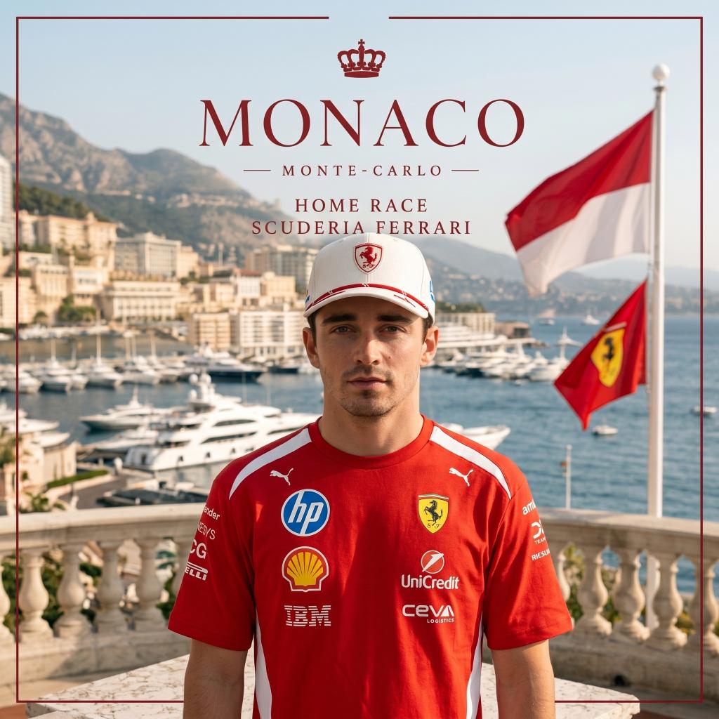 F1 Scuderia Ferrari 法拉利車隊 2026 摩納哥站 Charles Leclerc Cap帽 