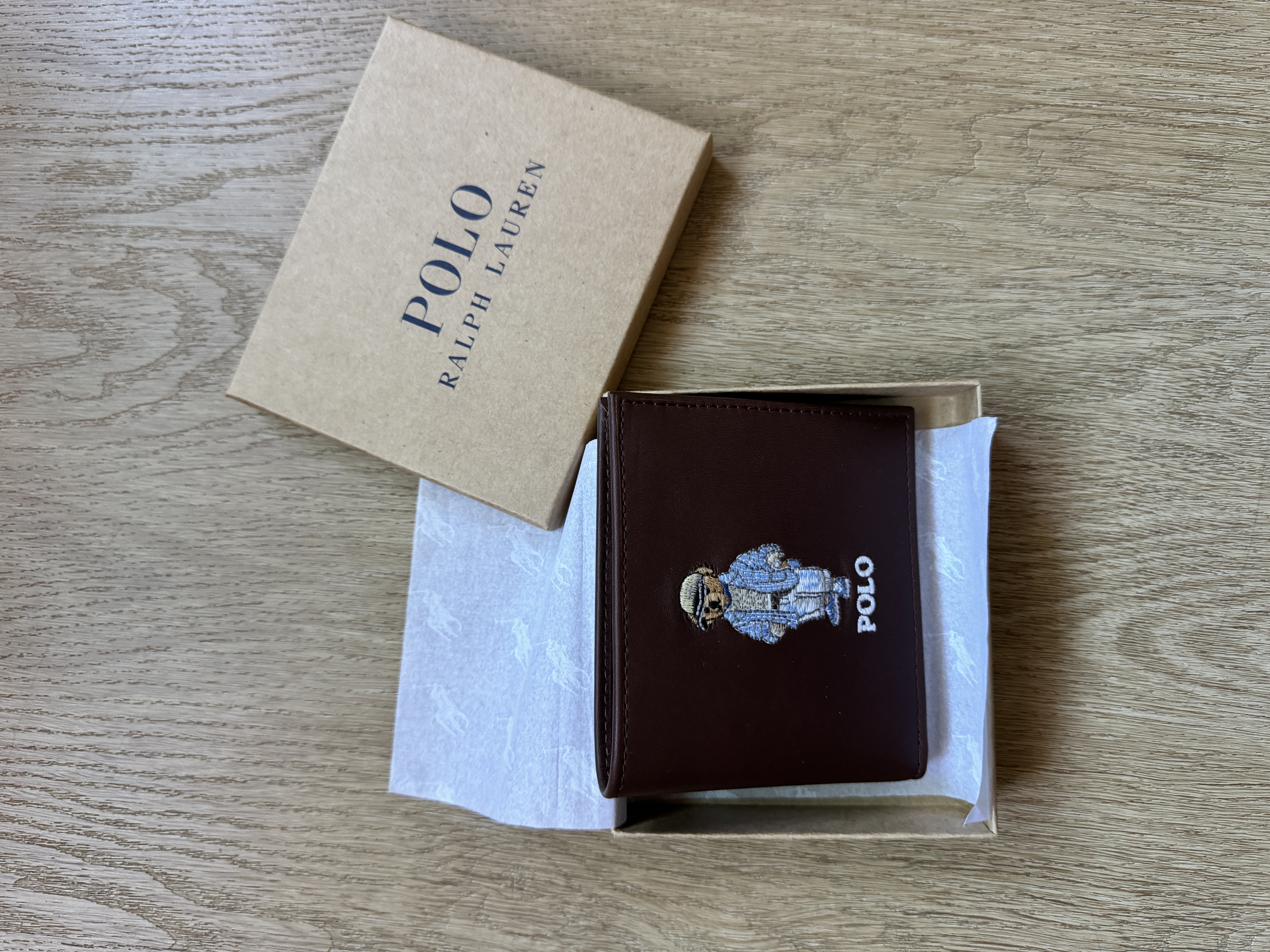 Polo Ralph Lauren啡色熊仔銀包 (香港現貨)
