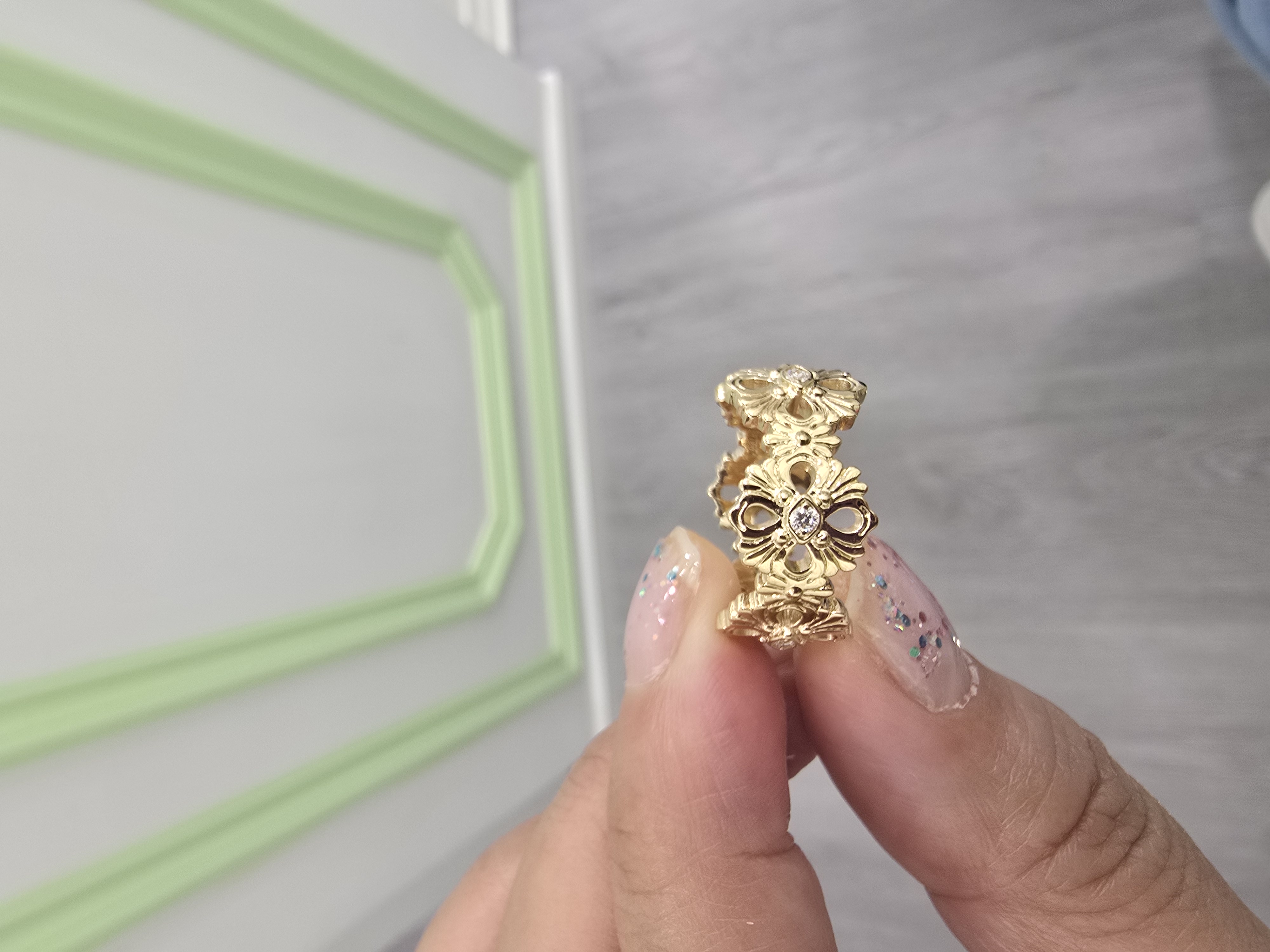18K布契鑽石戒指 G8.9g