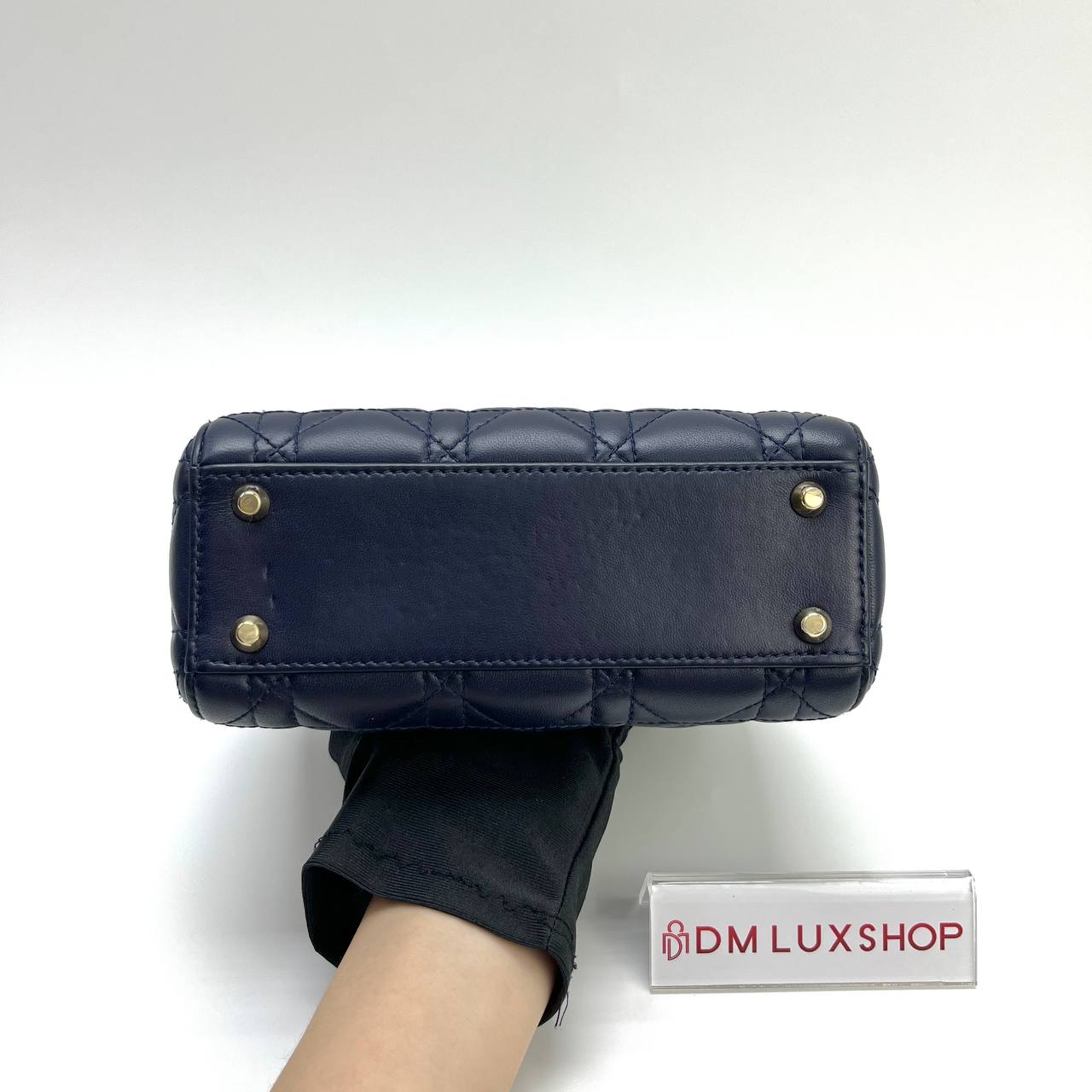 Dior LadyDior Mini Navy Blue GHW