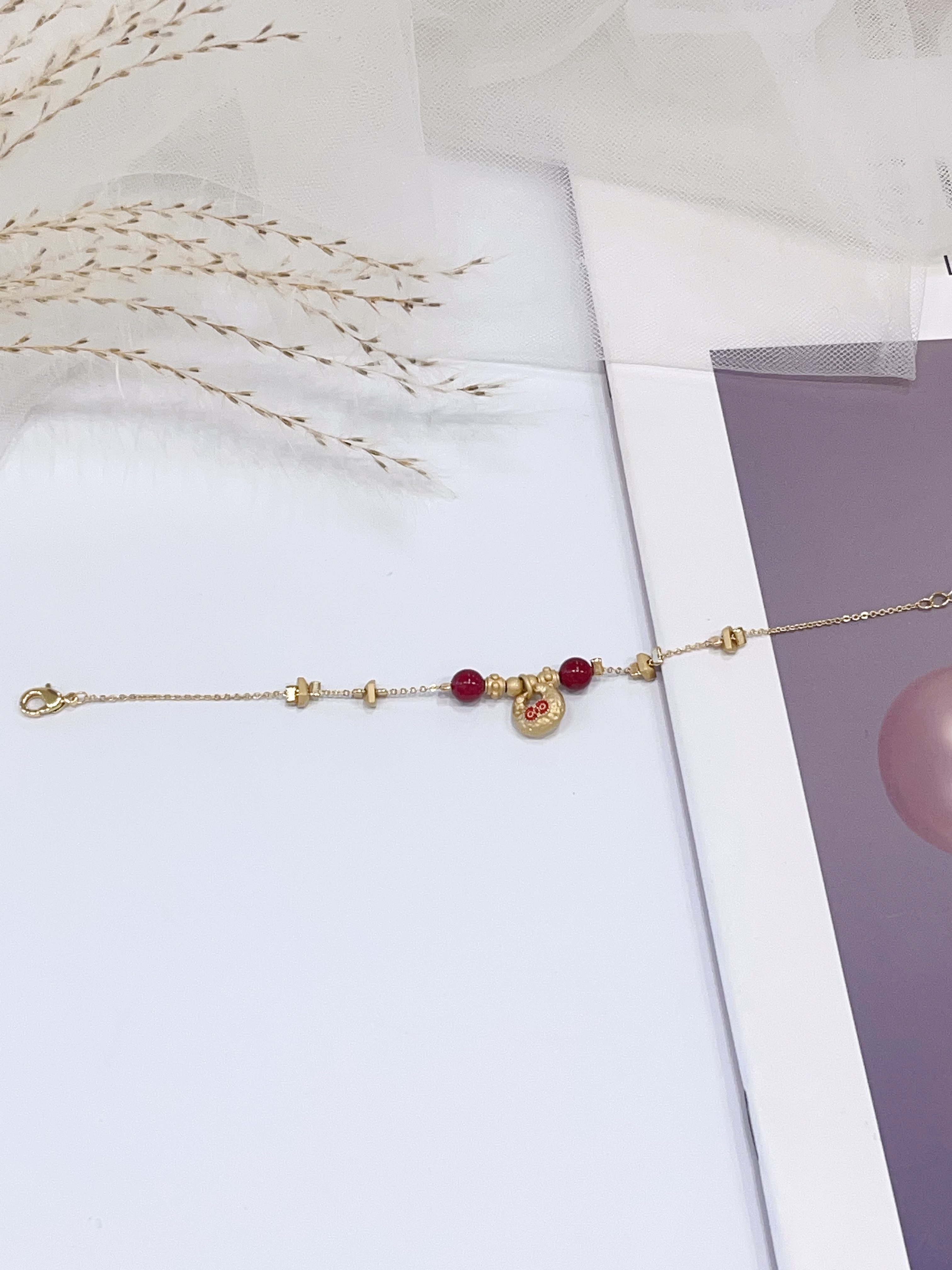 新中式红福袋手链