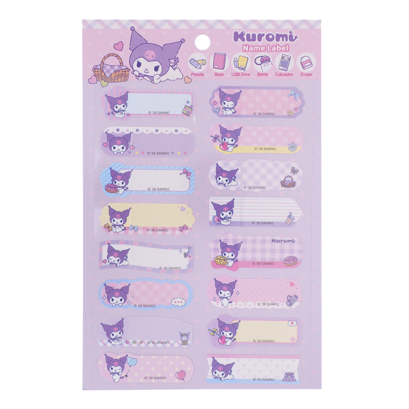Kuromi Name Sticker 姓名貼紙