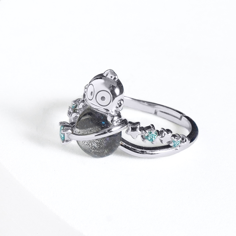 📦訂購 台灣限定 三麗鷗SanrioＸSTORY 故事銀飾 Hangyodon 星球系列 水怪 晶鑽造型戒指