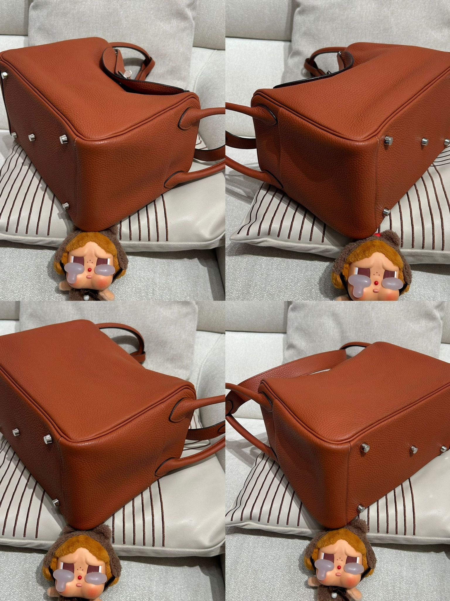 Hermes Lindy 30 Stamp X , 6C 古銅色 TC 粒面牛皮 Cuivre 100% Authentic , 98%New ✅Dust bag ✅Rain coat✅Box