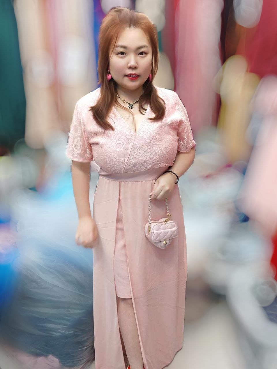 E01/EE0124  蕾丝V领长纱礼服