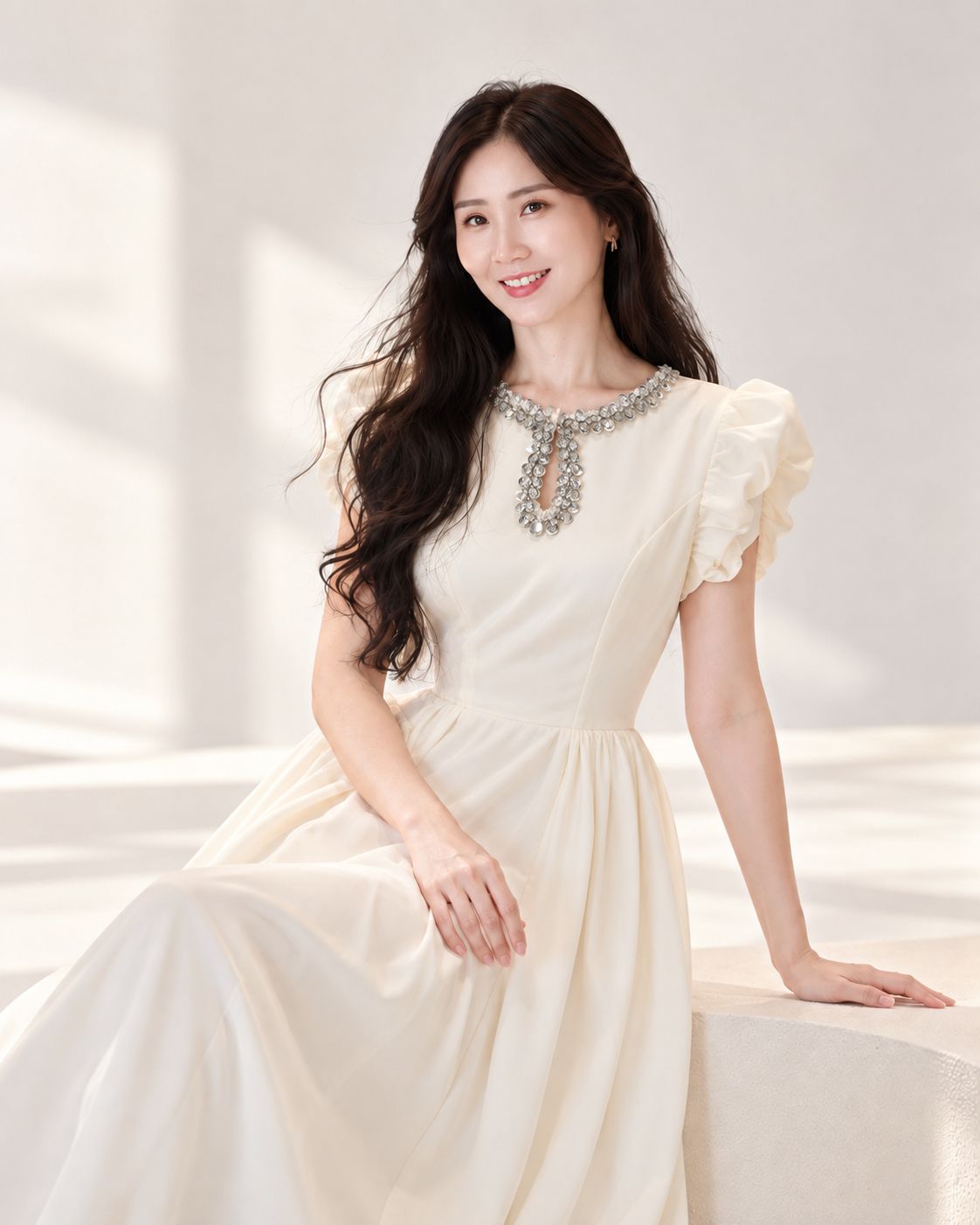 5155 Cornelia 2 Colour Midi Dress