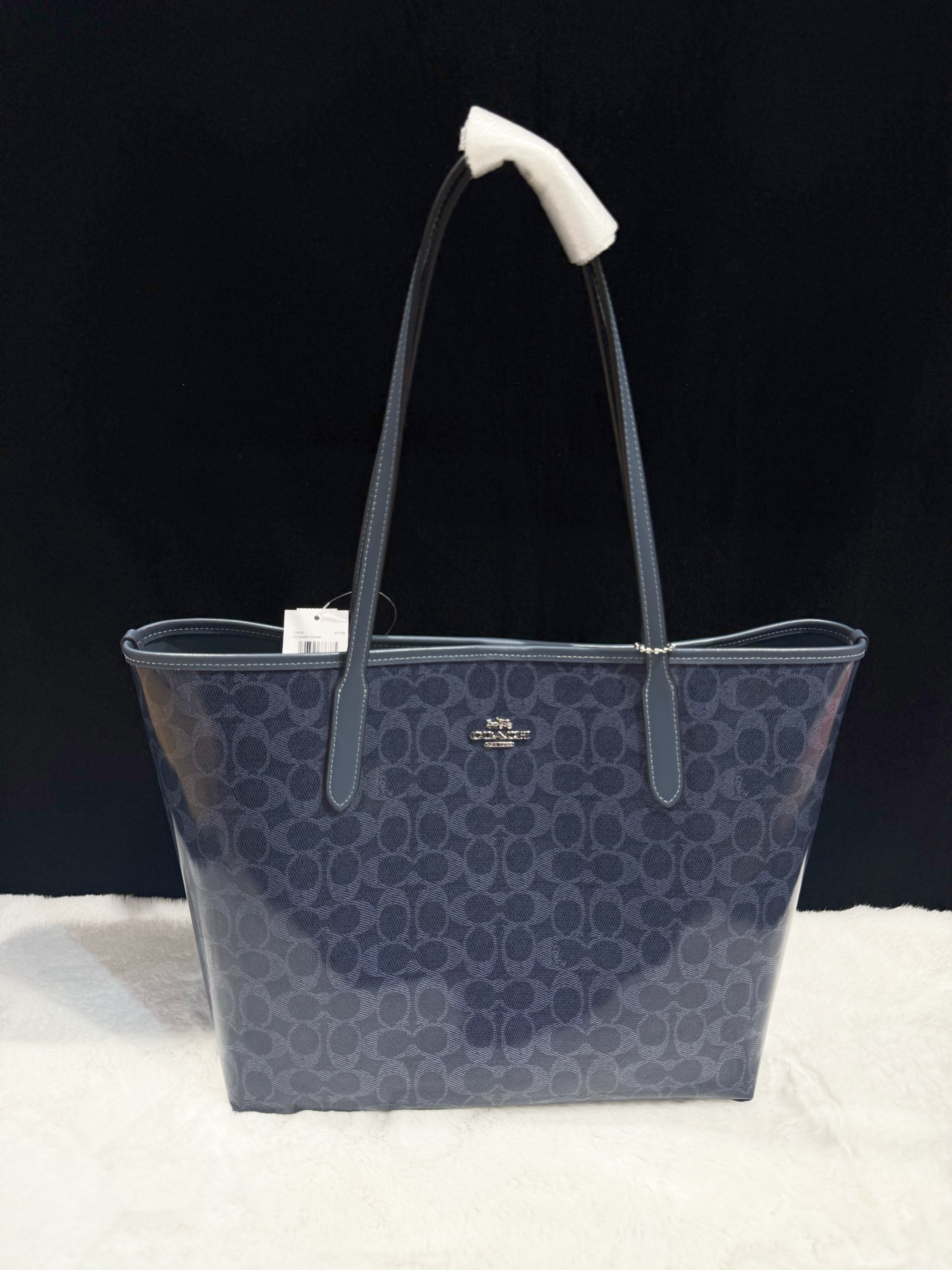 Coach city tote Pat/denim/navy/m