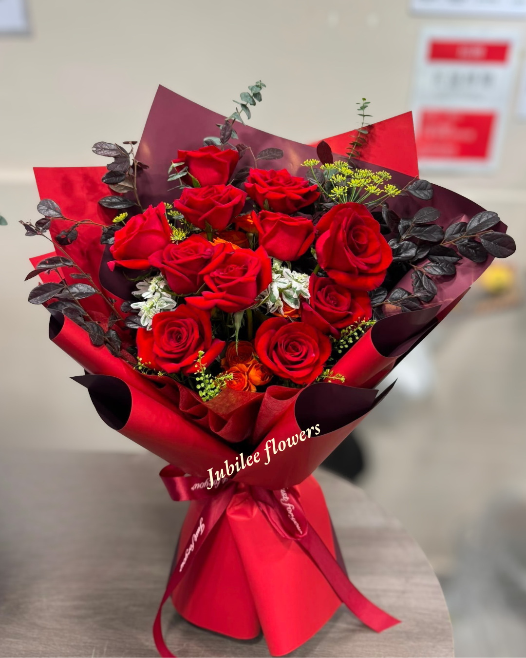 紅玫瑰花束