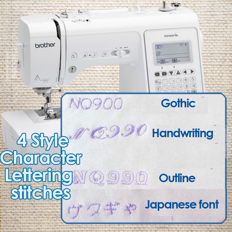 Brother A150 Portable Strong Computerized Sewing Machine 10 Buttonhole Stitches 150 Stitches 4 Lettering