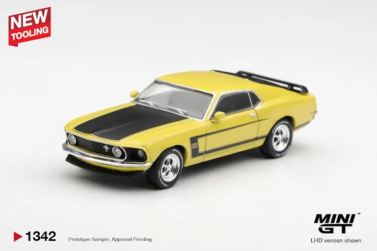 (預訂 Pre Order) Mini GT ( MGT01342-L ) Ford Mustang Boss 302 1969 Bright Yellow