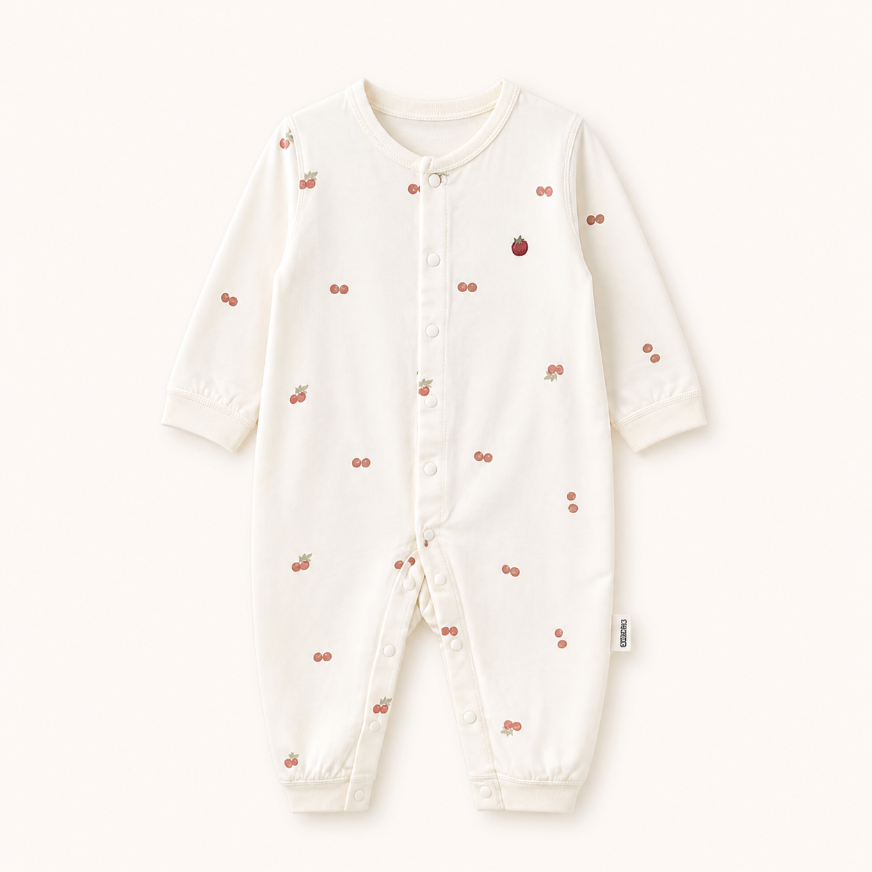 開胸哈衣 - 小番茄 N210470 Baby Front-Opening Bodysuit