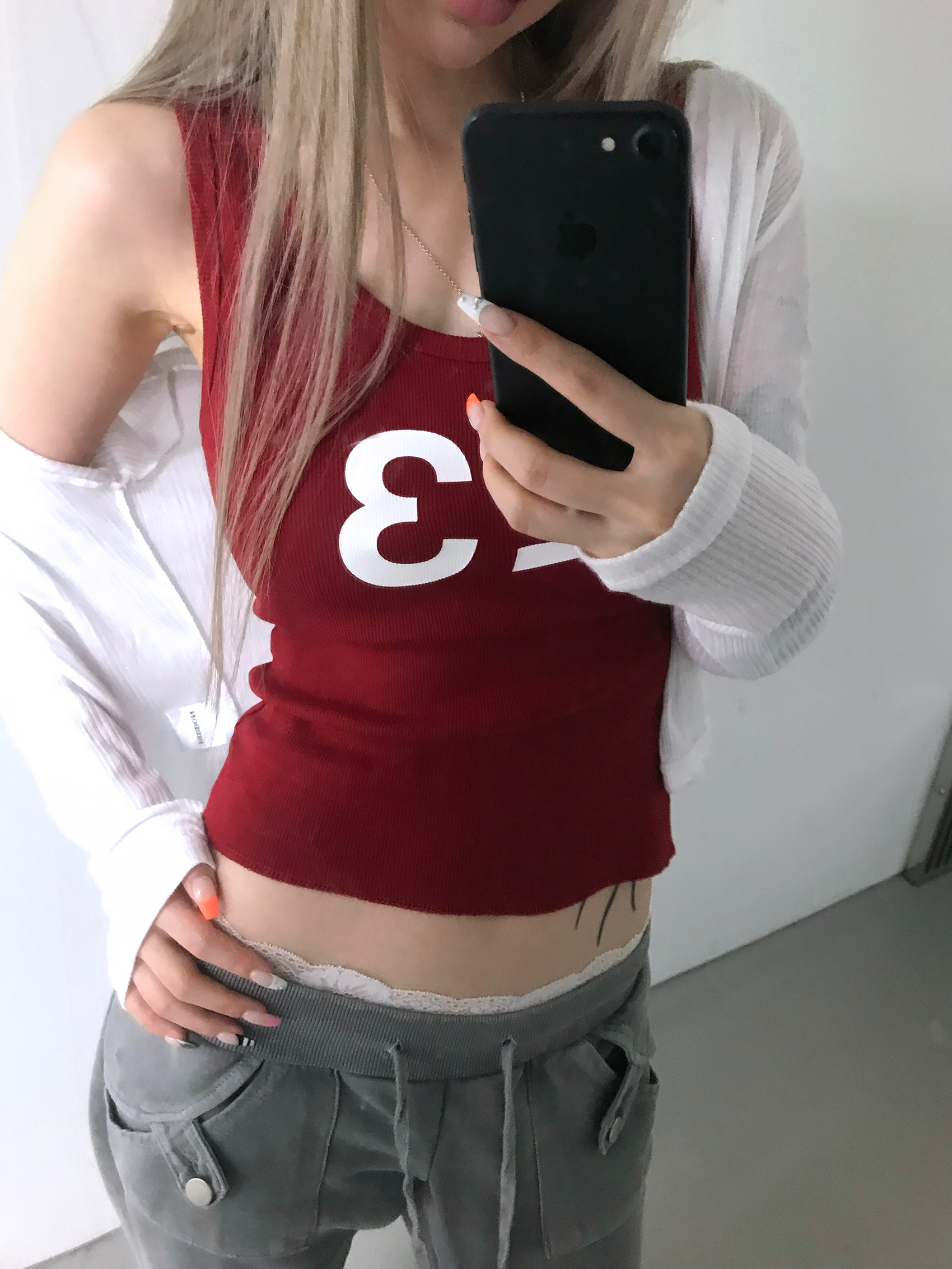 Downtown Girl Heart Print Tank