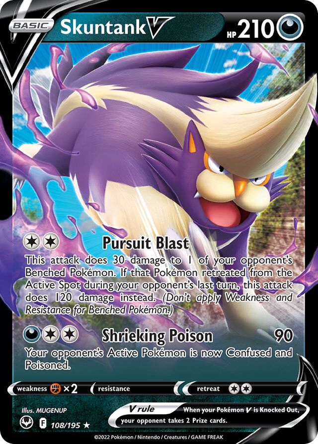 Pokemon TCG Silver Tempest - Skuntank V-108/195