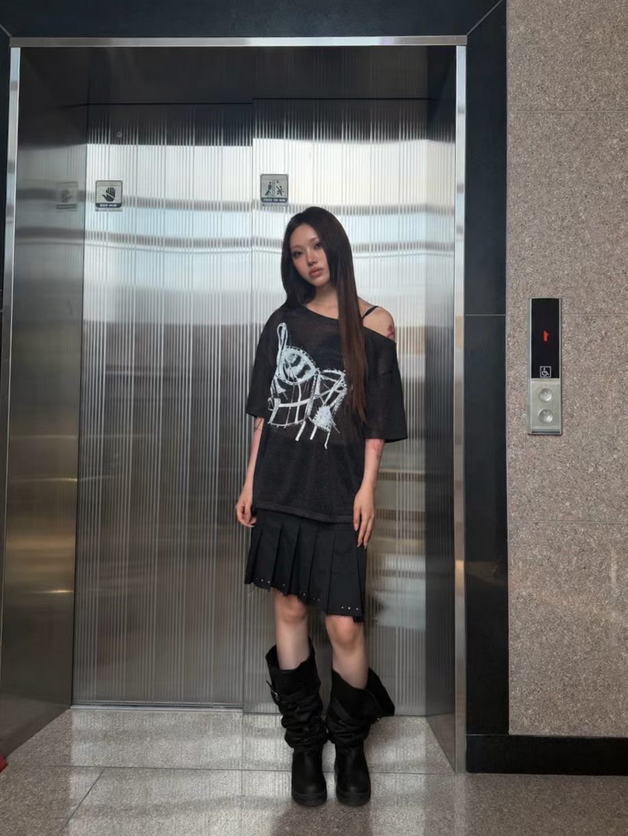 Sketch Graphic Sheer Tee