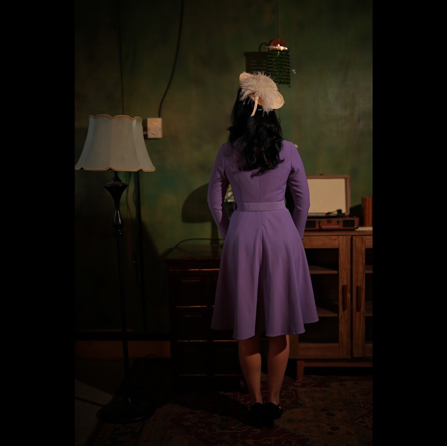 (Ready-Made) 1940s Purple Dream Princess Dress with Belt (FM200)