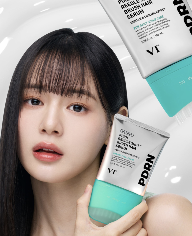 韓國 VT PDRN Reedle Shot髮際線養護 微針頭皮 清爽精華100ml｜PDRN Reedle Shot Brush Hair Serum