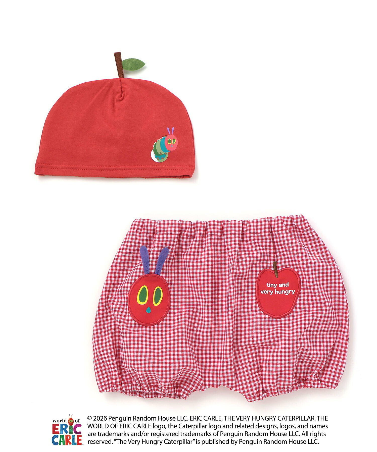 🇯🇵預訂 日本直送🇯🇵好餓的毛毛蟲兩色蘋果帽子燈籠褲兩件套裝