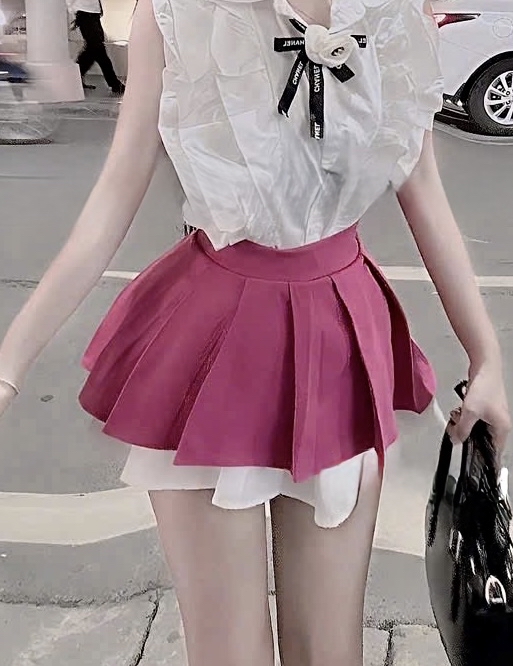 夏季百褶迷你裙