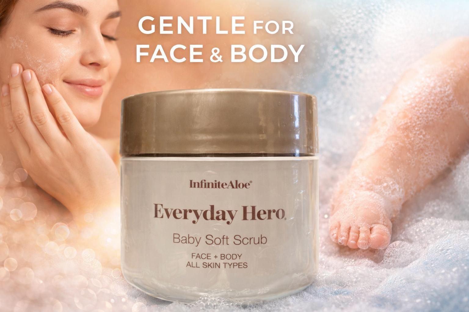 ✨ InfiniteAloe Everyday Hero 身體磨砂膏 118ml