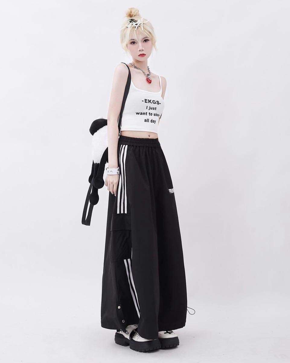 韓系秋款半截長裙 