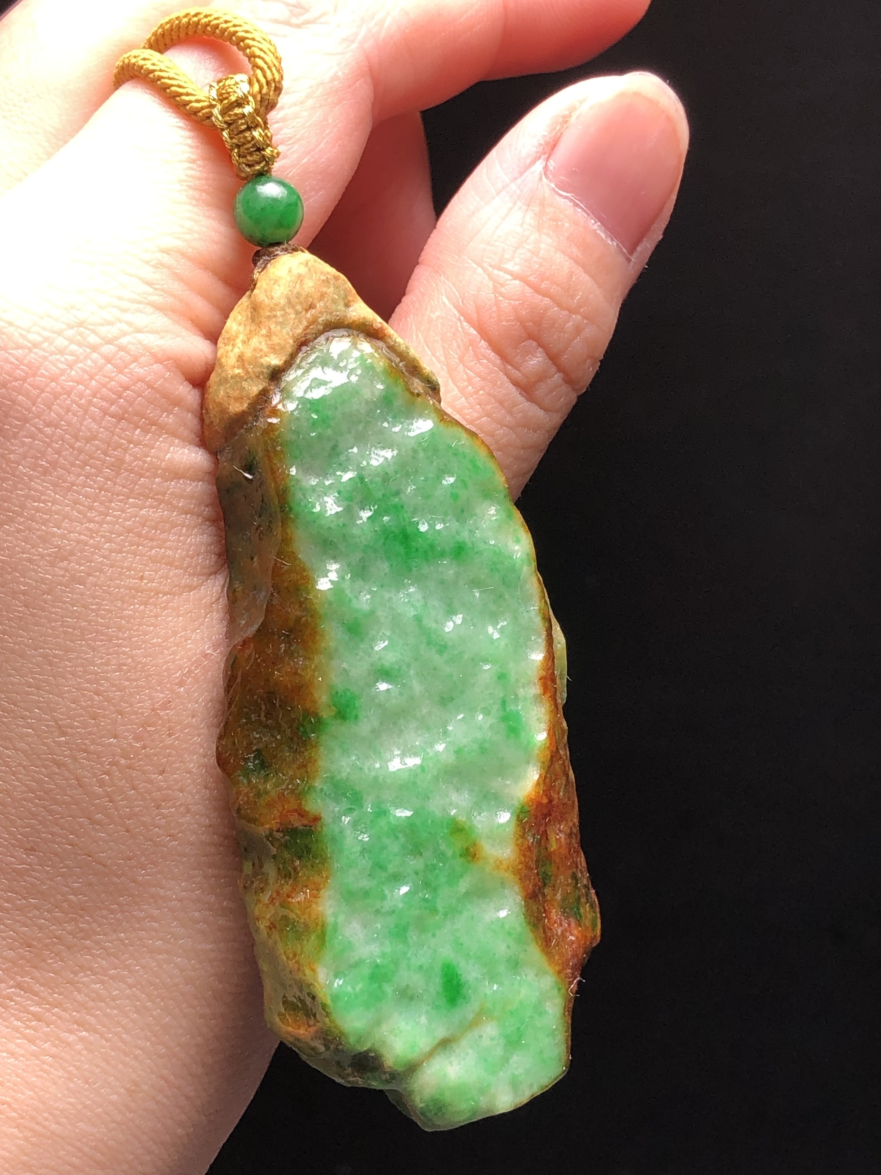 大馬坎紅加綠原石吊墜B08120