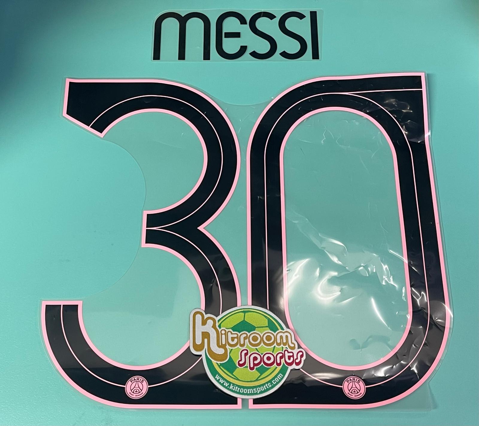 2021-22 PSG Away UCL Nameset #30 MESSI