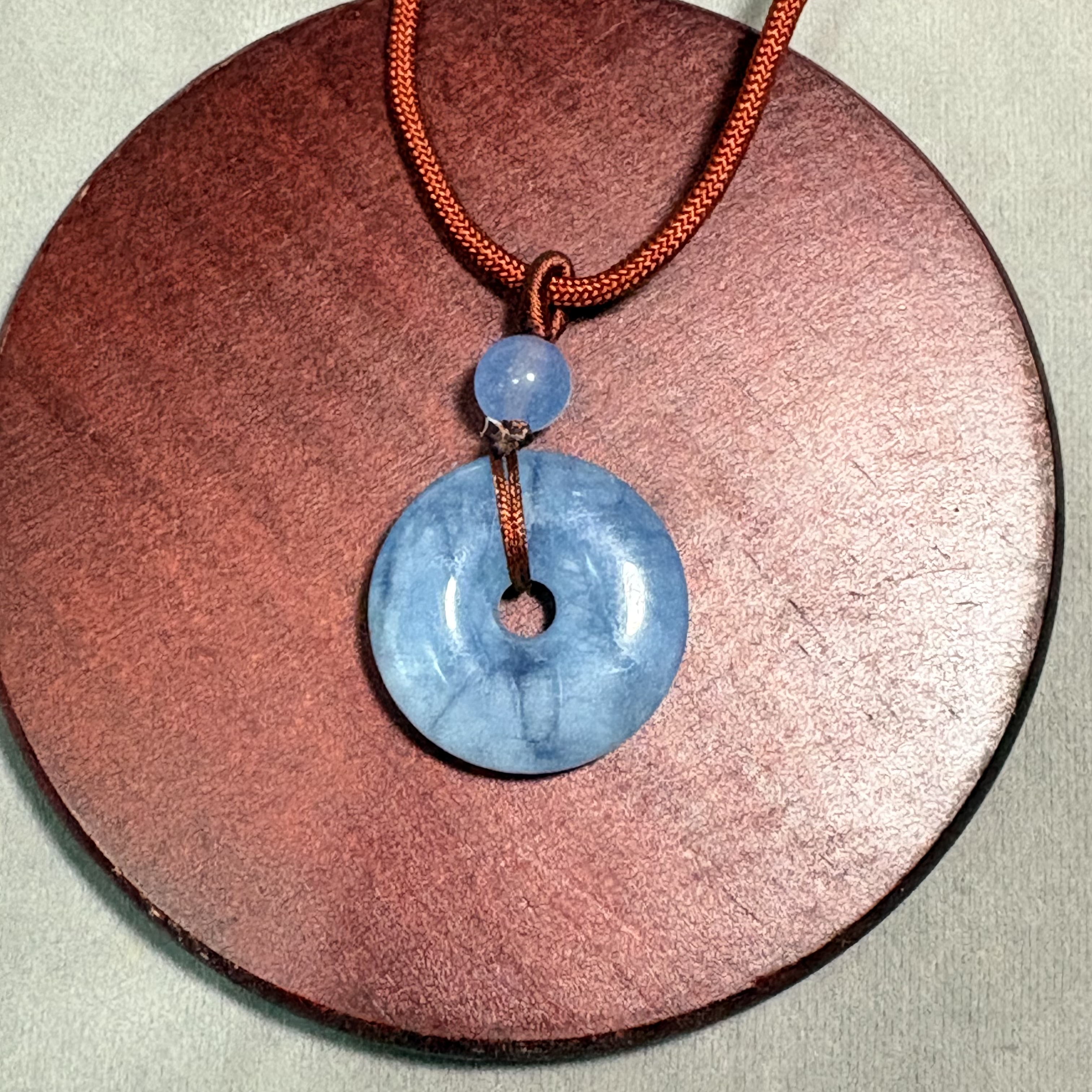 海藍寶平安扣 No.19-134 規格：直徑：26.4 cm 重：9.1 g