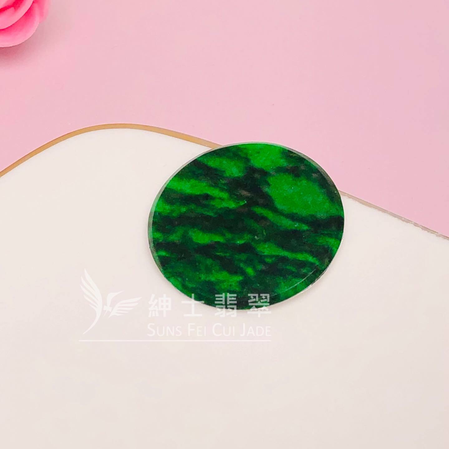 豹紋花青圓牌 - 8